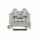 Wago DIN Rail Mount Terminal Block 2-Ways 2.5 mm² Clamp Gray 280-101