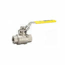 T&S Ball Valve On/Off 316 Stainless Steel 1000 WOG 1/2" Yellow
