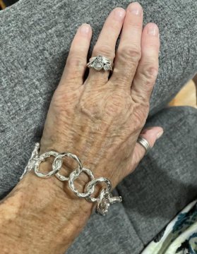 Chunky Sterling Silver Chain Bracelet | Today's Girl
