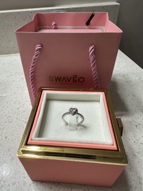 Rotating Forever Rose Box - W/ Promise Ring