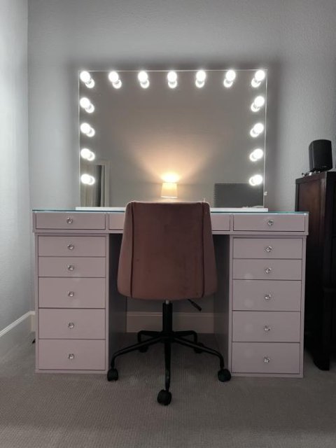 Stella Hollywood Makeup Vanity Station - White