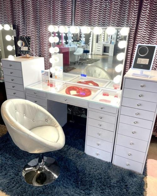 Stella Hollywood Makeup Vanity Station - White