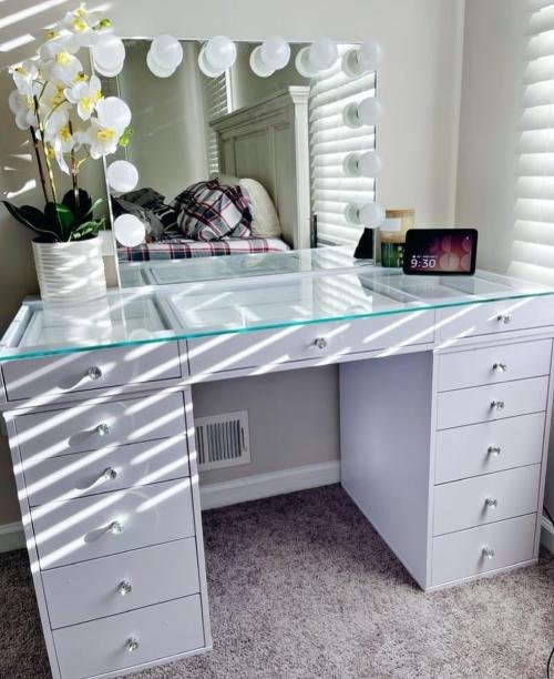 Stella Hollywood Makeup Vanity Station - White