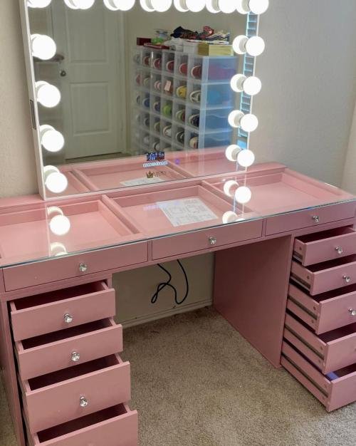 Stella Hollywood Makeup Vanity Station - White