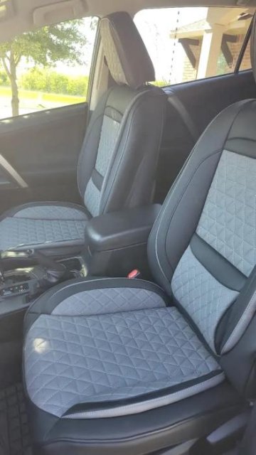 Beige Breathable Waterproof Diamond Pattern Leather Seat Cover for Cars