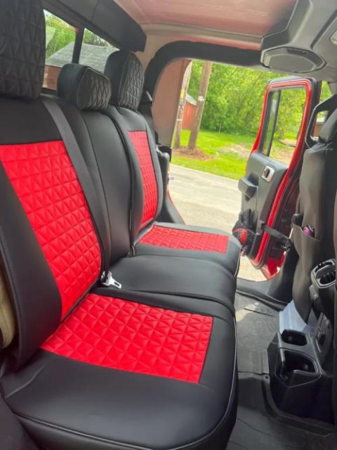 Beige Breathable Waterproof Diamond Pattern Leather Seat Cover for Cars