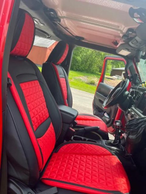 Beige Breathable Waterproof Diamond Pattern Leather Seat Cover for Cars