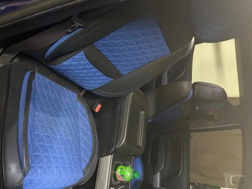 Beige Breathable Waterproof Diamond Pattern Leather Seat Cover for Cars
