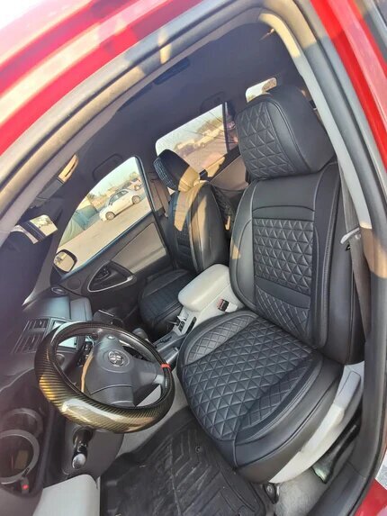 Beige Breathable Waterproof Diamond Pattern Leather Seat Cover for Cars