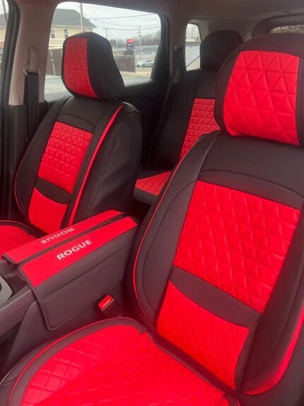 Beige Breathable Waterproof Diamond Pattern Leather Seat Cover for Cars