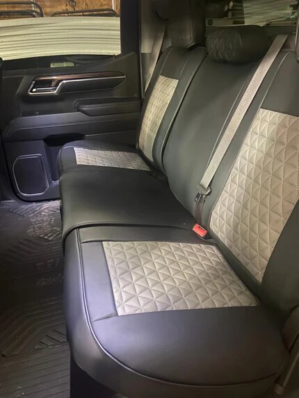 Beige Breathable Waterproof Diamond Pattern Leather Seat Cover for Cars