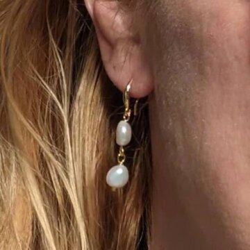 Double Pearls Charm Drop Earrings review