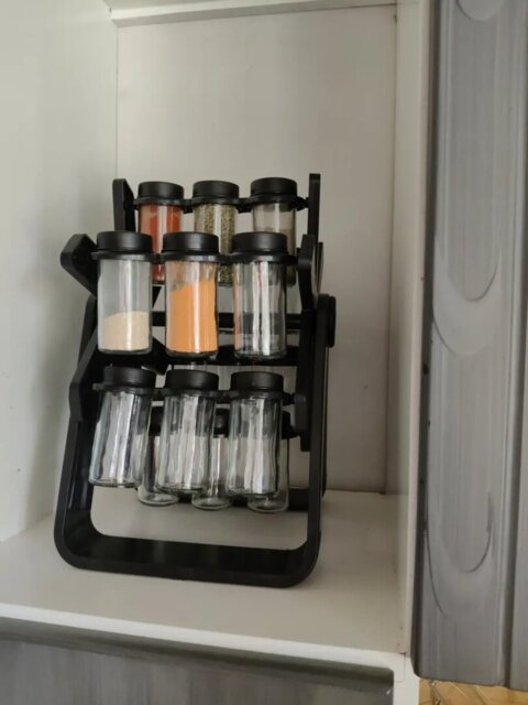 ORGANIZADOR GIRATORIO PARA ESPECIAS X18 PIEZAS EN VIDRIO