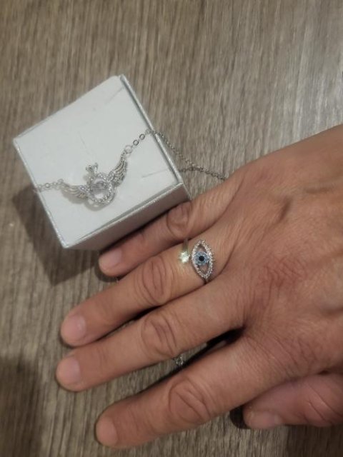Anello Occhio Greco Argento S925