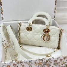 Dior Lady D-JOY Latte Cannage Lambskin Bag
