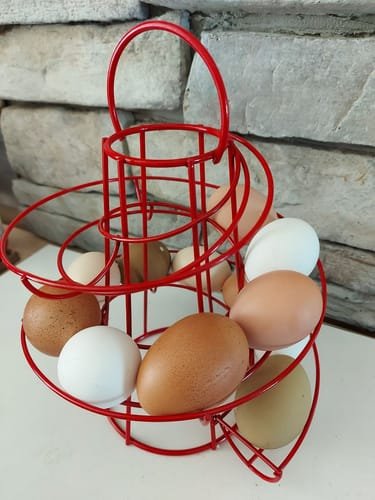 Red Spiral Egg Holder