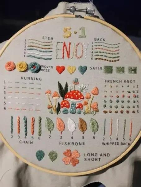 CraftHoop Butterfly Garden Embroidery Kit
