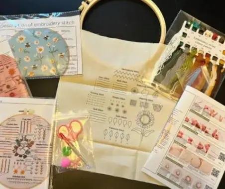 CraftHoop Butterfly Garden Embroidery Kit