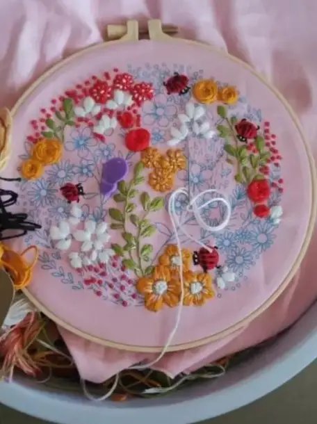 CraftHoop Butterfly Garden Embroidery Kit