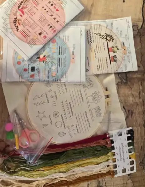 CraftHoop Butterfly Garden Embroidery Kit