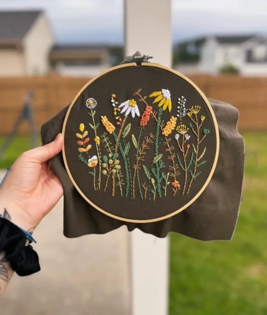 CraftHoop Butterfly Garden Embroidery Kit