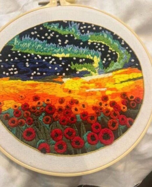 CraftHoop Butterfly Garden Embroidery Kit