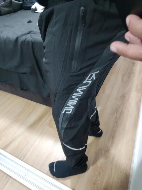 pair of black running pants