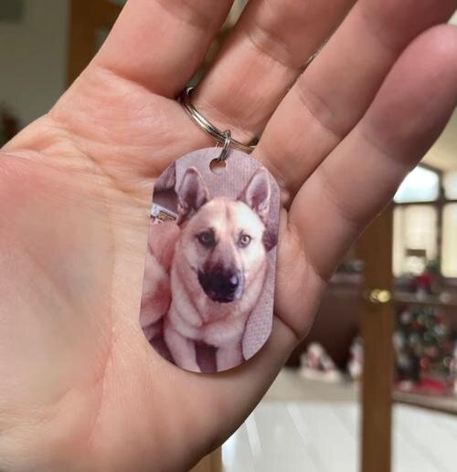 Mein Zuhause - Individueller Dog Tag Schlüsselanhänger