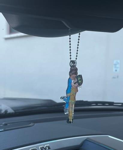 Ornement de voiture personnalisé, Portrait de couple, Cadeau de Noël, Cadeaux par profession