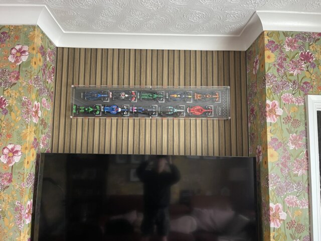 Wall Mounted Display Case for 10 x LEGO Speed Champions: Formula 1 Range