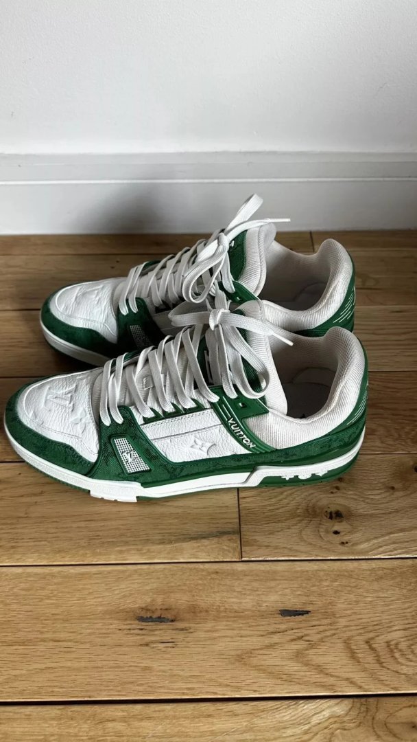 Customer photo of LV Trainer 'Green Monogram Denim'