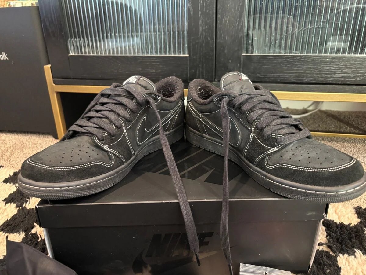 Customer photo of AJ 1 Low OG SP x Travis Scott 'Black Phantom'