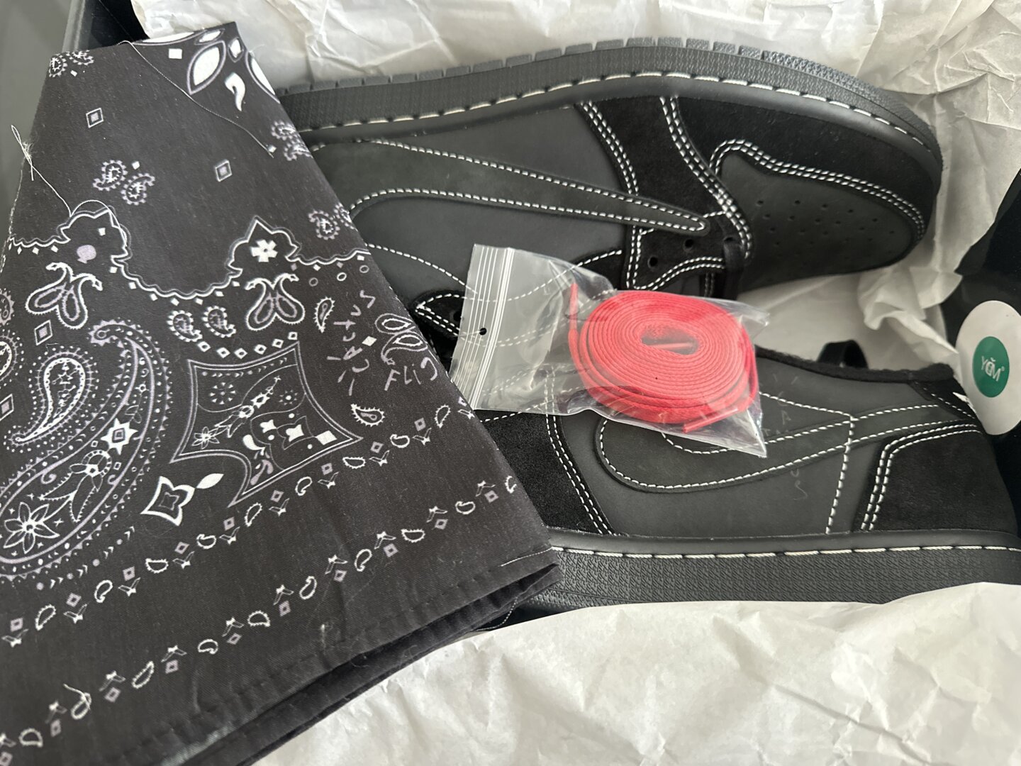 Customer photo of AJ 1 Low OG SP x Travis Scott 'Black Phantom'