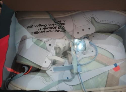 Customer photo of AJ 1 Retro High OG x OW 'White' 2018