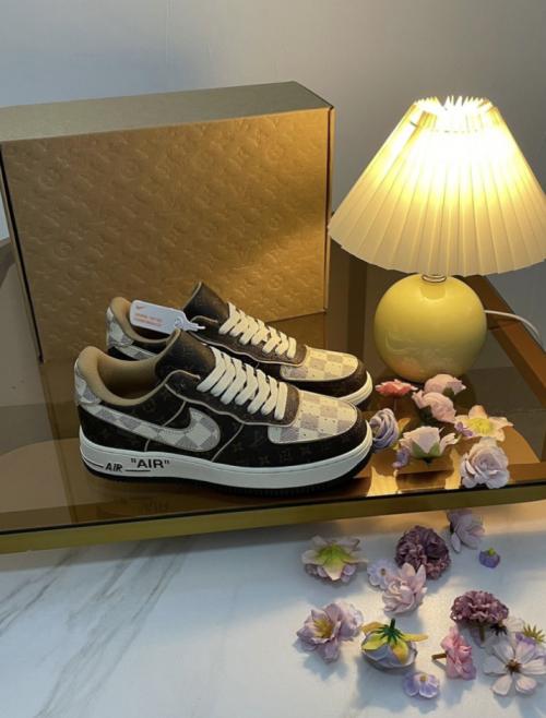 Customer photo of AF 1 Low x LV 'Monogram Brown Damier Azur'
