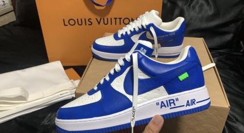 Customer photo of AF 1 Low x LV 'White Team Royal'