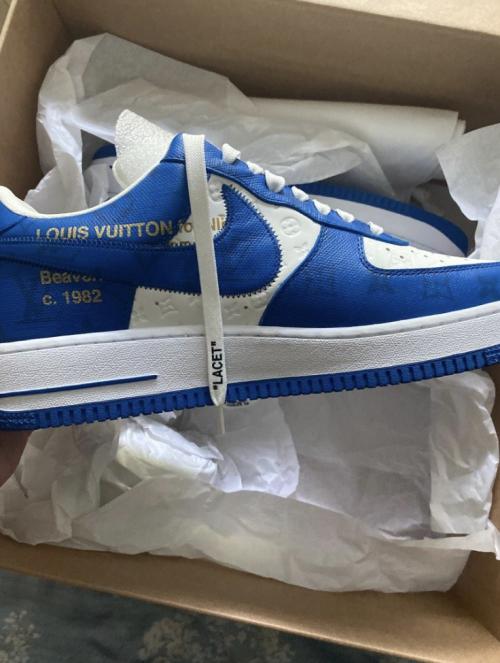 Customer photo of AF 1 Low x LV 'White Team Royal'
