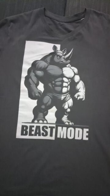 Camiseta orgánica rinoceronte Beast Mode