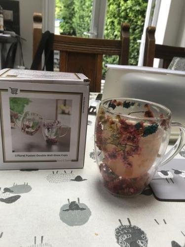 🌼Floral Fusion: Bicchieri Vetro Doppia Parete