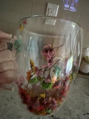 🌼Floral Fusion: Bicchieri Vetro Doppia Parete