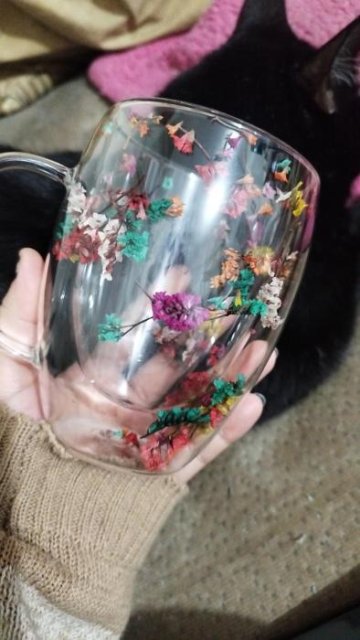 🌼Floral Fusion: Bicchieri Vetro Doppia Parete