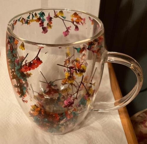 🌼Floral Fusion: Bicchieri Vetro Doppia Parete