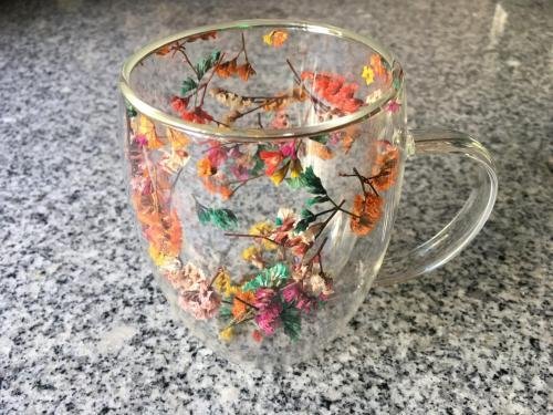 🌼Floral Fusion: Bicchieri Vetro Doppia Parete
