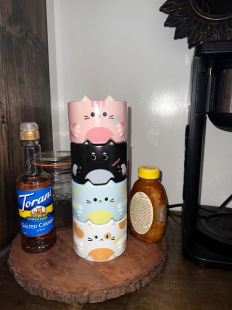 🎁 Perfect Cat Lover’s Gift: Stackable Mugs for Home & Office 🐈☕