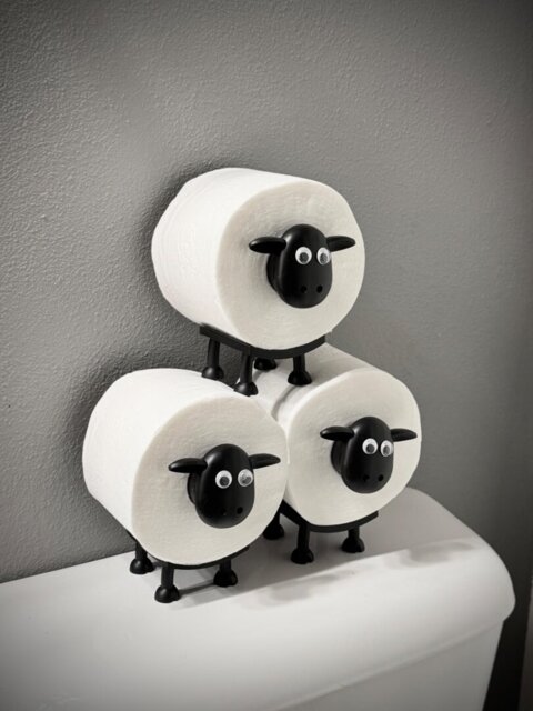 🐑 Black Sheep Toilet Paper Holder: Cute & Functional 🧻✨