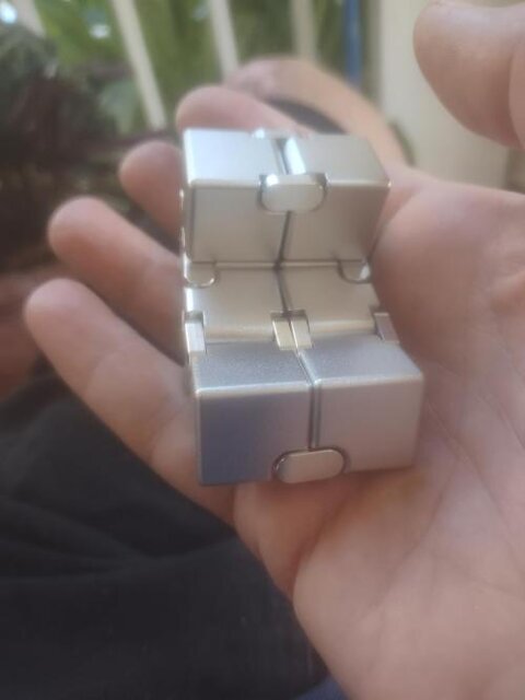 🌟 Stay Calm & Focused: Premium Aluminum Infinity Cube – The Ultimate Stress Buster