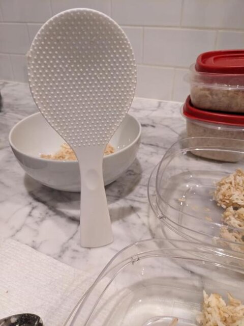 🌟 Hygienic Cooking Upgrade: Premium Standable Rice Paddle 🚿🍚