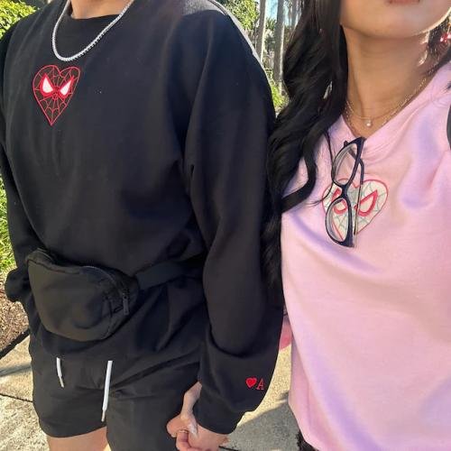 Custom Spider Couple Sweatshirt