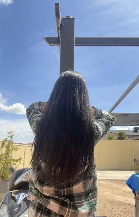 Customer wearing Muse extensions