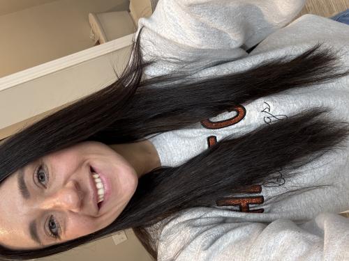 Customer wearing Muse extensions